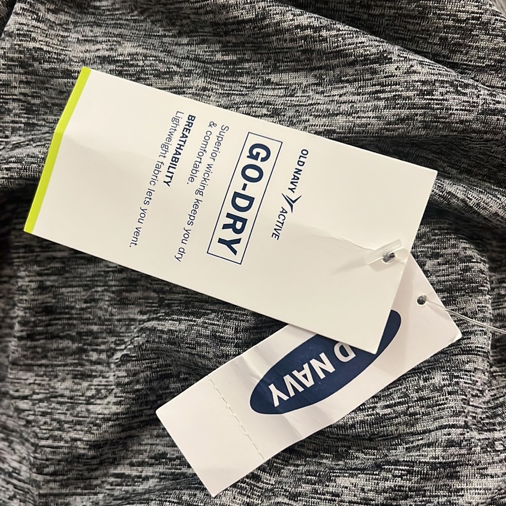 NWT Old Navy Heather Grey Active Crew Neck Sport Dri Fit T Shirt - Picture 3 of 4